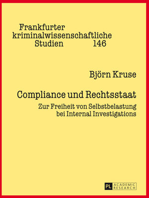 cover image of Compliance und Rechtsstaat